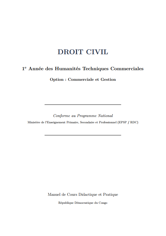 Manuel DROIT CIVIL 1ère CG