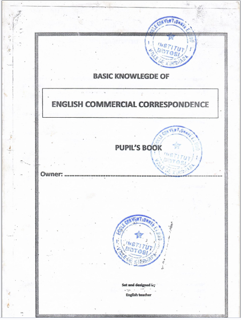 Manuel Cours de Correspondance Anglaise CG